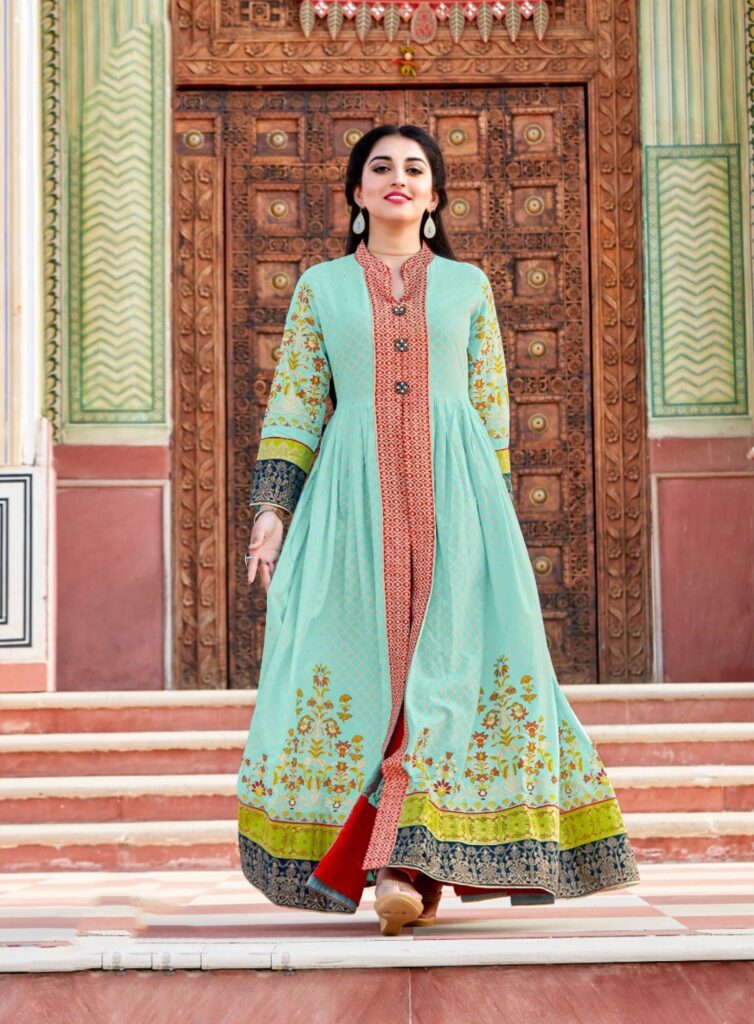 Floor length Indo western kurti dress