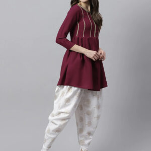 Kurta, Dhoti Pants, Fusion Wear, Indo-western Wear, Gotta Patti